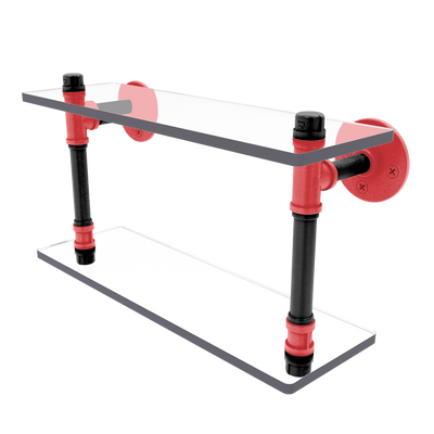 Hardwood Collection Double Glass Shelf Portland Edition