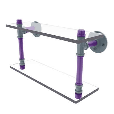 Hardwood Collection Double Glass Shelf Sacramento Edition