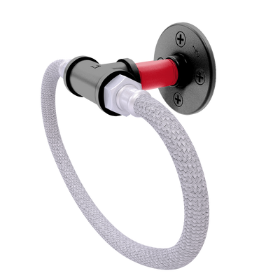 Slapshot Collection Towel Ring with Stainless Steel Braided Ring Carolina Edition