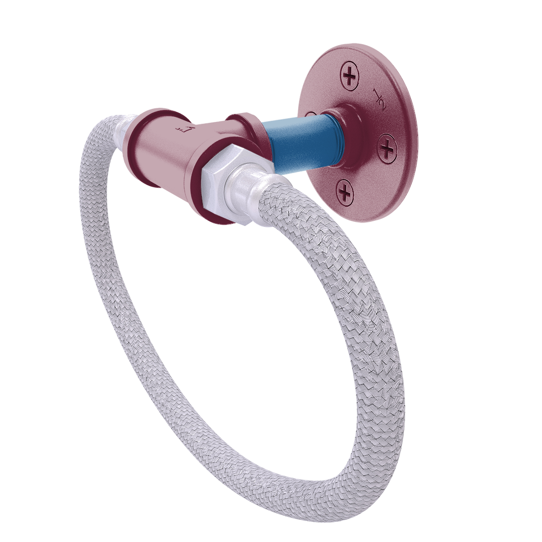 Slapshot Collection Towel Ring with Stainless Steel Braided Ring Colorado Edition