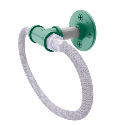 Slapshot Collection Towel Ring with Stainless Steel Braided Ring Dallas Edition