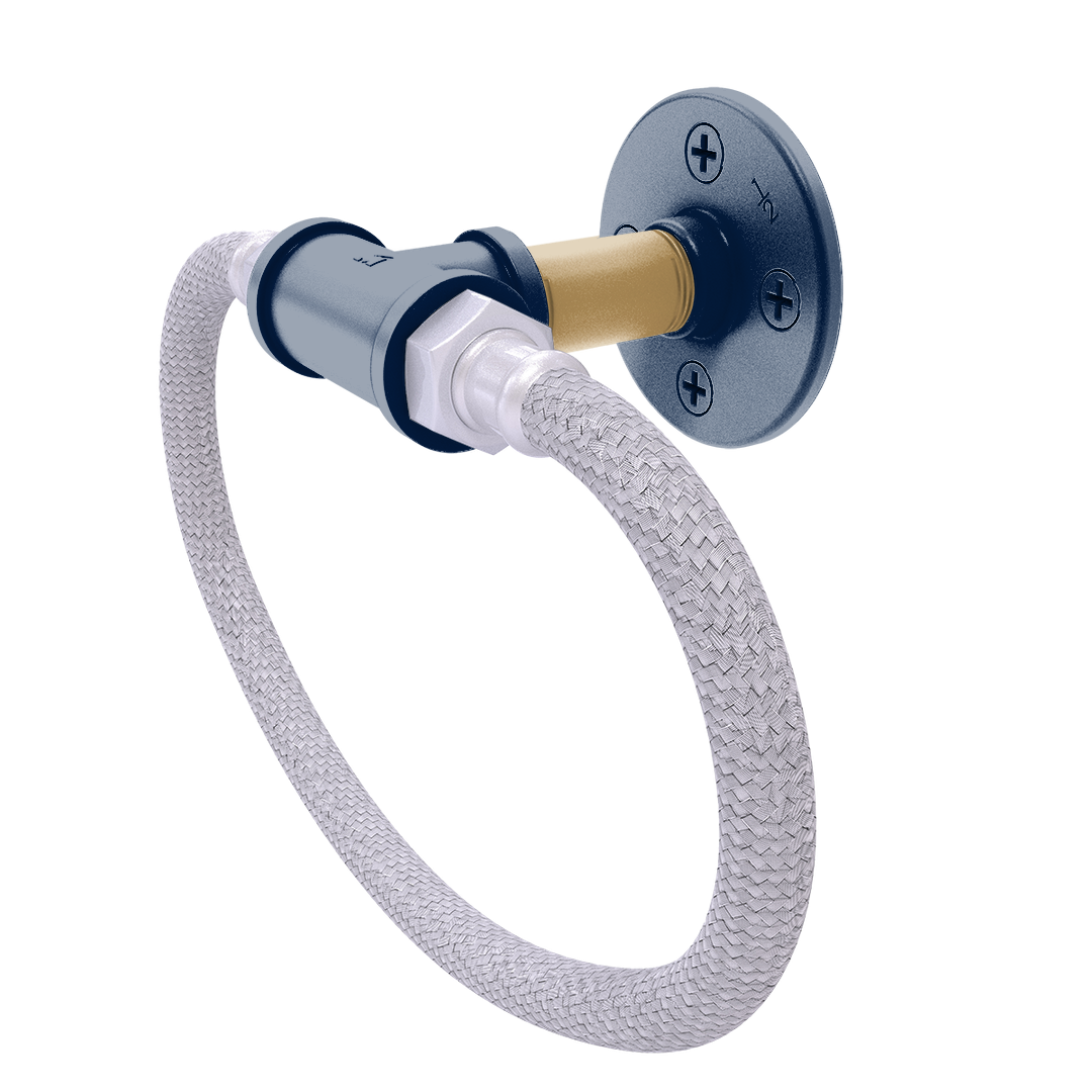 Slapshot Collection Towel Ring with Stainless Steel Braided Ring Florida Edition