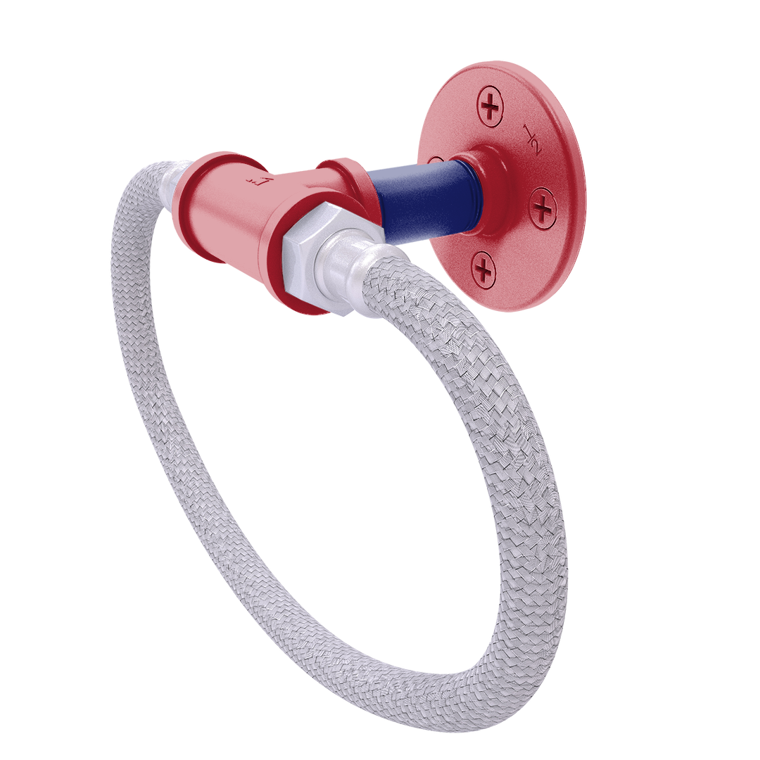 Slapshot Collection Towel Ring with Stainless Steel Braided Ring Montreal Edition