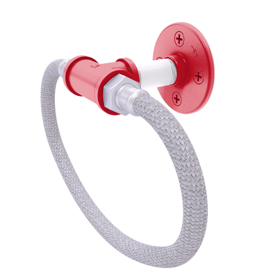 Slapshot Collection Towel Ring with Stainless Steel Braided Ring New Jersey Edition