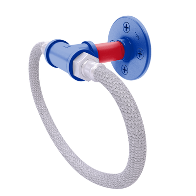 Slapshot Collection Towel Ring with Stainless Steel Braided Ring New York Big Apple Edition