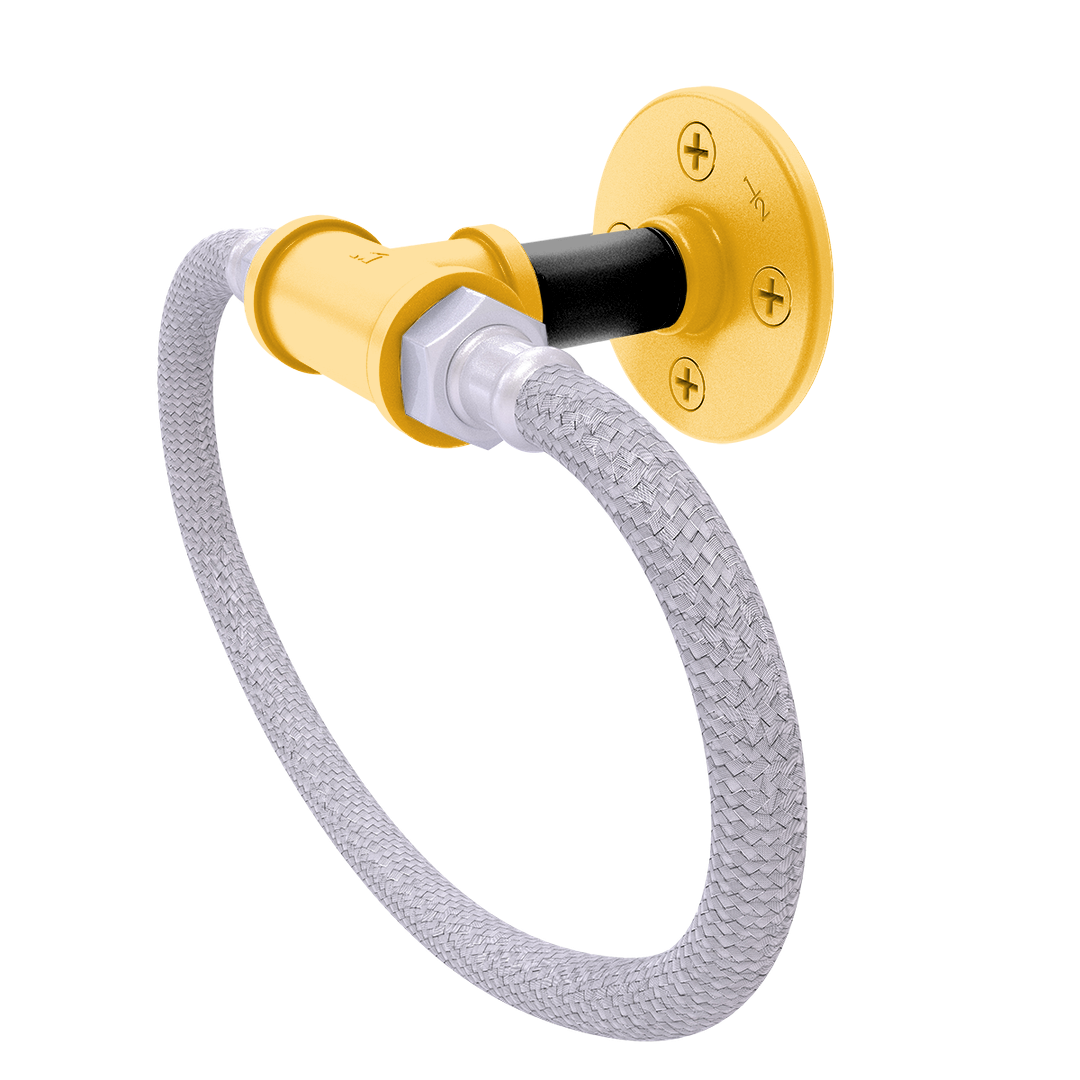 Slapshot Collection Towel Ring with Stainless Steel Braided Ring Pittsburgh Edition