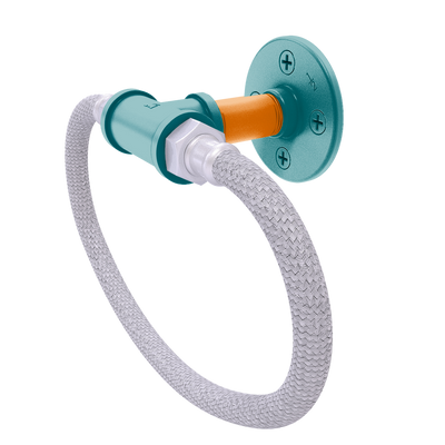 Slapshot Collection Towel Ring with Stainless Steel Braided Ring San Jose Edition
