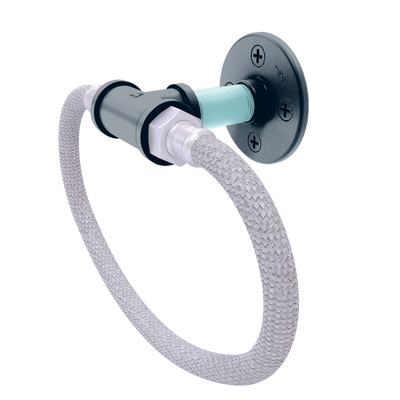 Slapshot Collection Towel Ring with Stainless Steel Braided Ring Seattle Edition