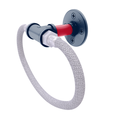 Slapshot Collection Towel Ring with Stainless Steel Braided Ring Washington Edition