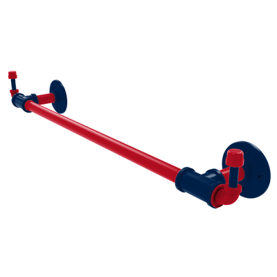 Slapshot Collection Towel Bar with Integrated Hooks Columbus Edition