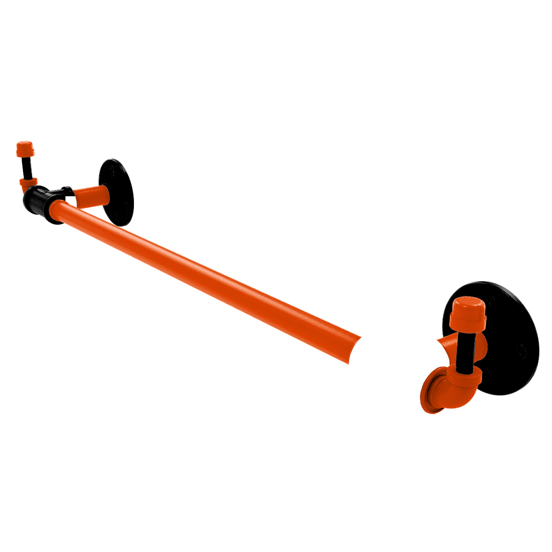 Slapshot Collection Towel Bar with Integrated Hooks Philadelphia Edition