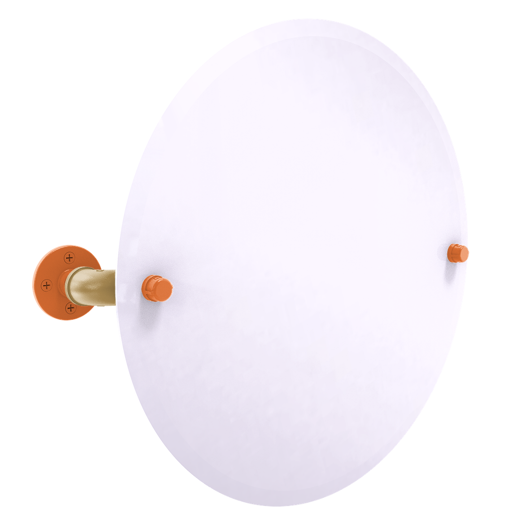 Slapshot Collection Frameless Round Wall Mounted Tilt Mirror Anaheim Edition