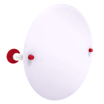 Slapshot Collection Frameless Oval Wall Mounted Tilt Mirror Detroit Edition
