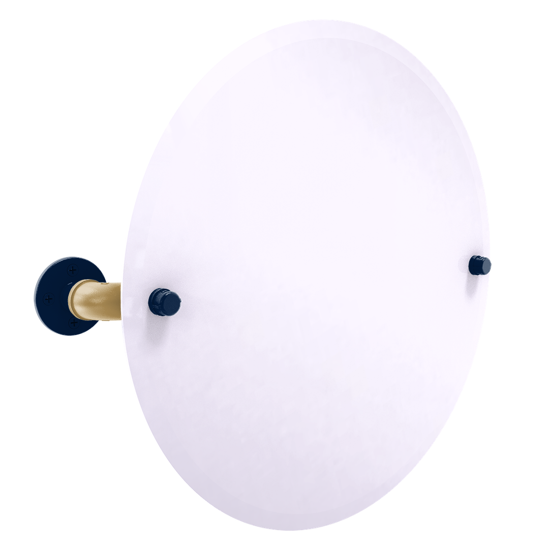 Slapshot Collection Frameless Oval Wall Mounted Tilt Mirror Florida Edition