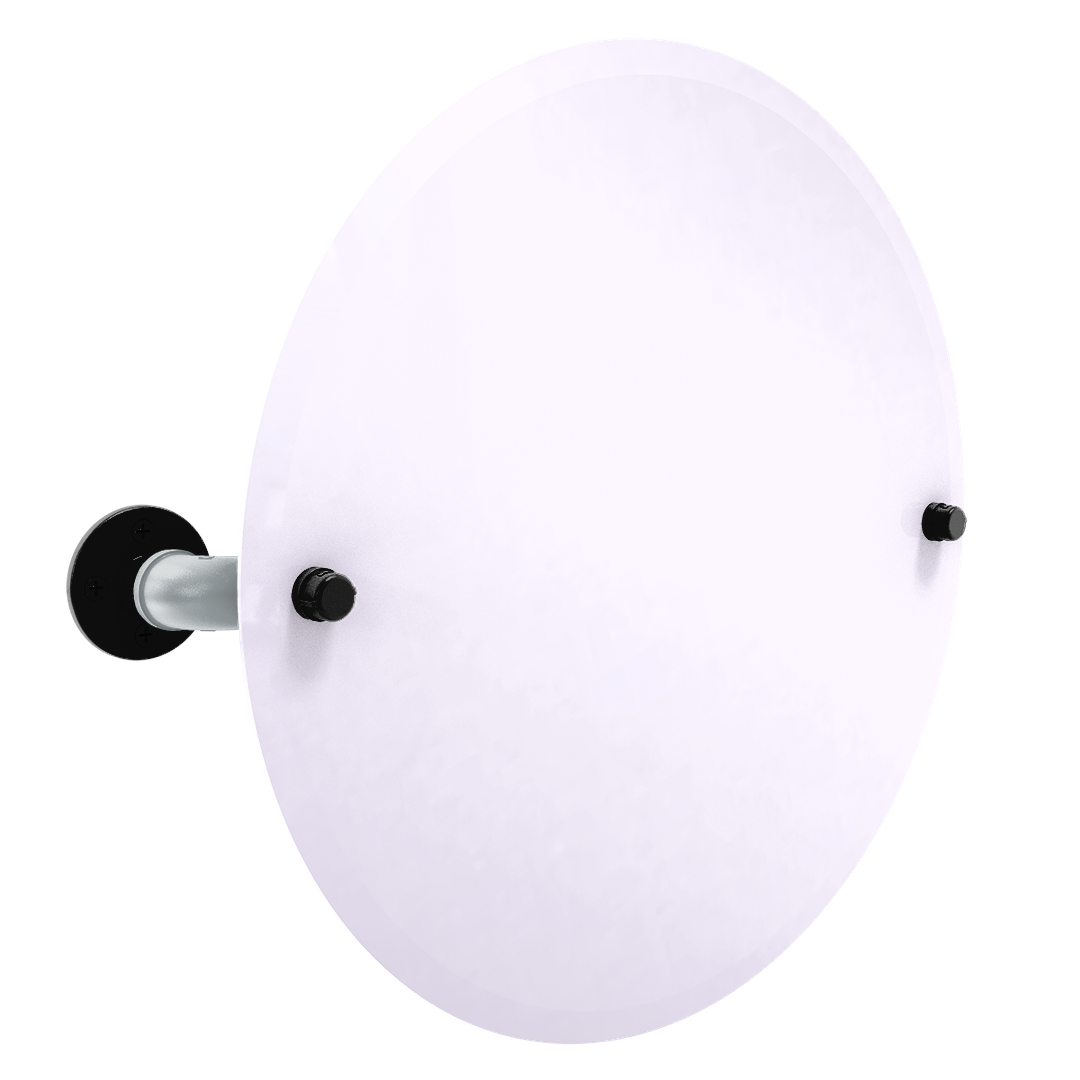 Slapshot Collection Frameless Oval Wall Mounted Tilt Mirror Los Angeles Edition