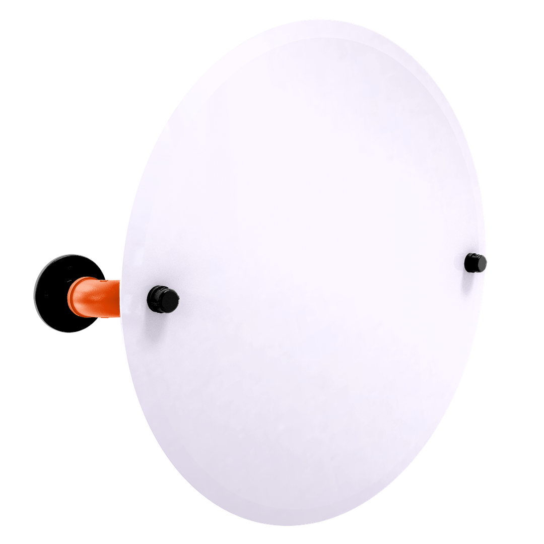 Slapshot Collection Frameless Oval Wall Mounted Tilt Mirror Philadelphia Edition