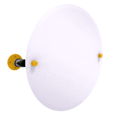 Slapshot Collection Frameless Oval Wall Mounted Tilt Mirror Pittsburgh Edition