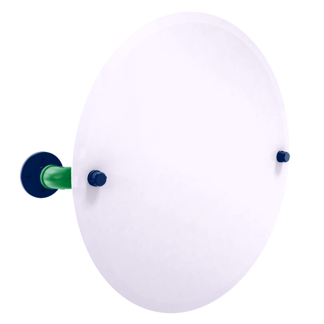 Slapshot Collection Frameless Oval Wall Mounted Tilt Mirror Vancouver Edition