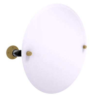 Slapshot Collection Frameless Oval Wall Mounted Tilt Mirror Vegas Edition
