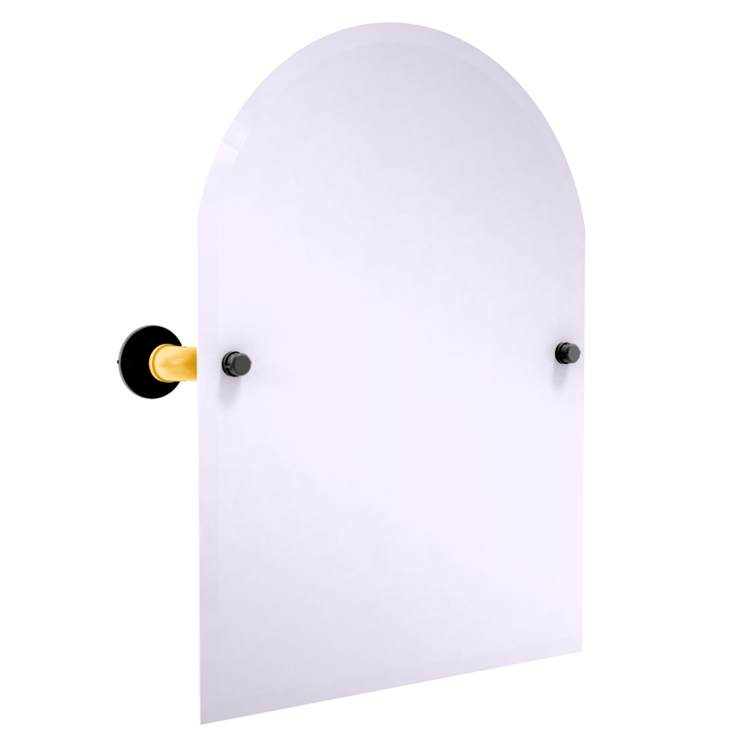 Slapshot Collection Frameless Arched Top Wall Mounted Tilt Mirror Boston Edition