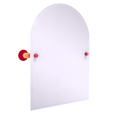 Slapshot Collection Frameless Arched Top Wall Mounted Tilt Mirror Chicago Edition