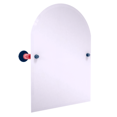 Slapshot Collection Frameless Arched Top Wall Mounted Tilt Mirror Columbus Edition