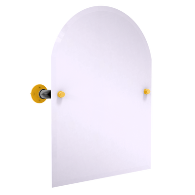 Slapshot Collection Frameless Arched Top Wall Mounted Tilt Mirror Pittsburgh Edition