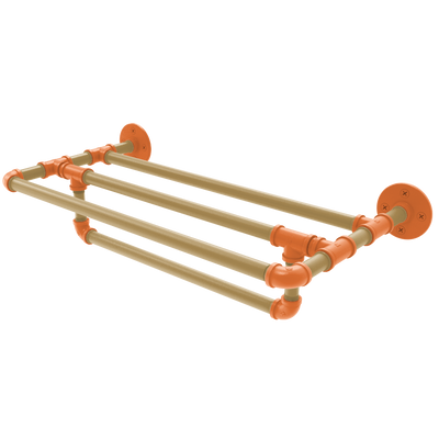 Slapshot Collection Wall Mounted Towel Shelf with Towel Bar Anaheim Edition