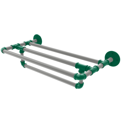 Slapshot Collection Wall Mounted Towel Shelf with Towel Bar Dallas Edition