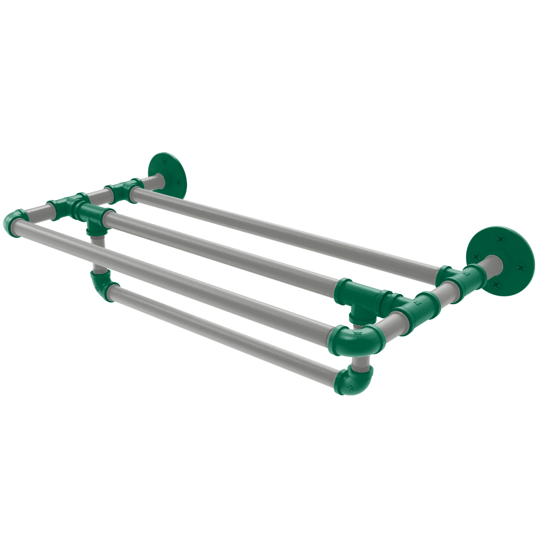 Slapshot Collection Wall Mounted Towel Shelf with Towel Bar Dallas Edition