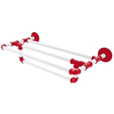 Slapshot Collection Wall Mounted Towel Shelf with Towel Bar Detroit Edition