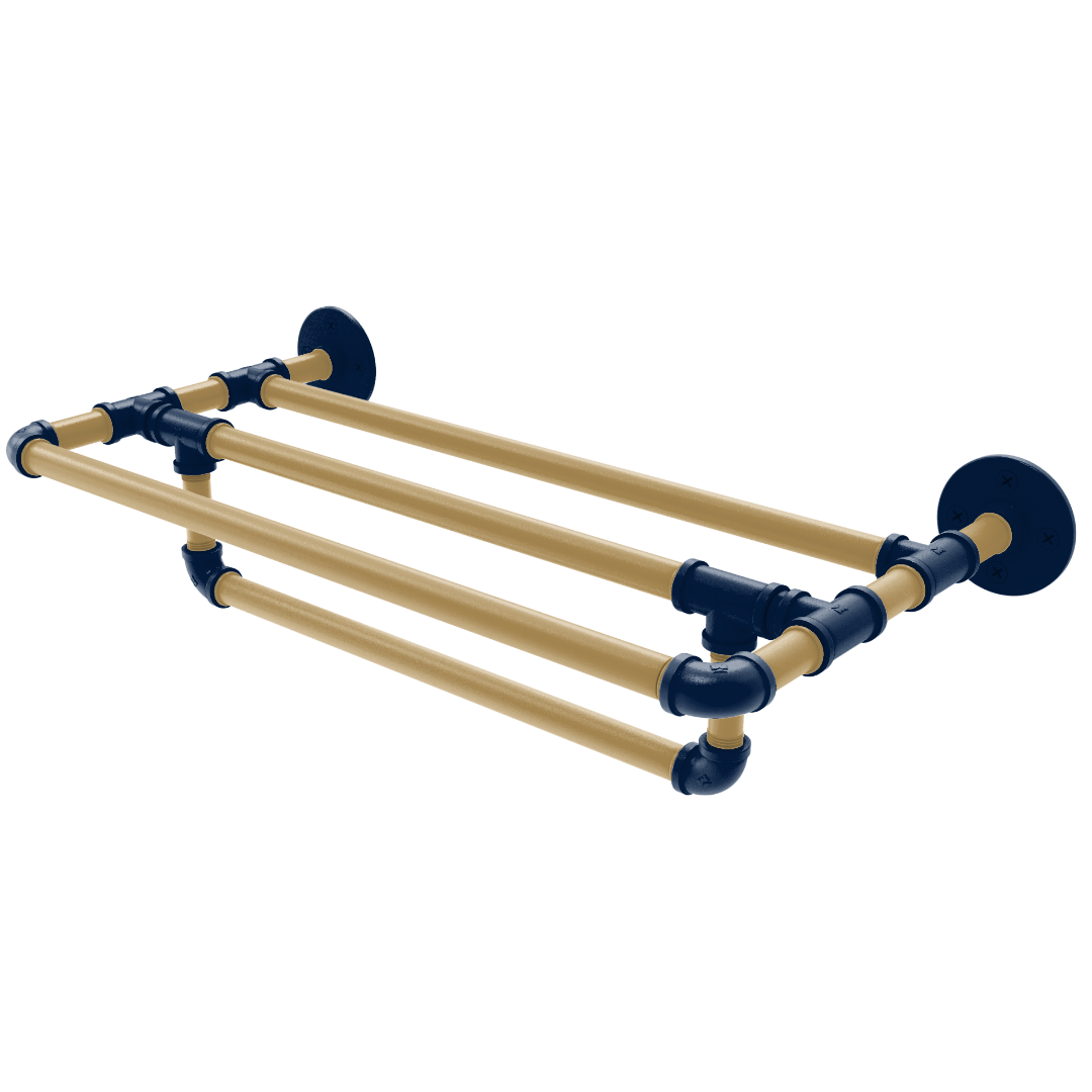 Slapshot Collection Wall Mounted Towel Shelf with Towel Bar Florida Edition