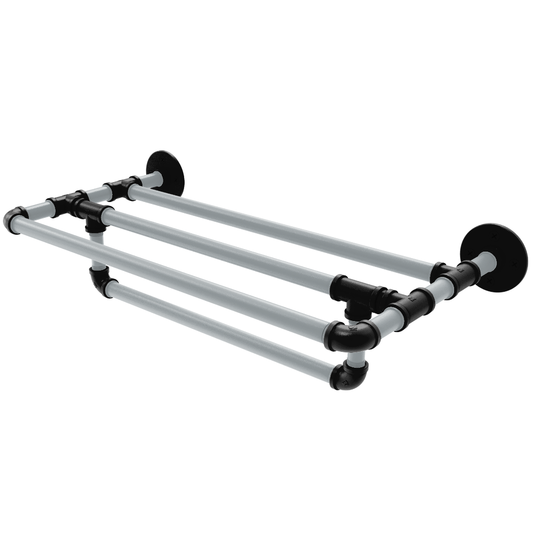 Slapshot Collection Wall Mounted Towel Shelf with Towel Bar Los Angeles Edition