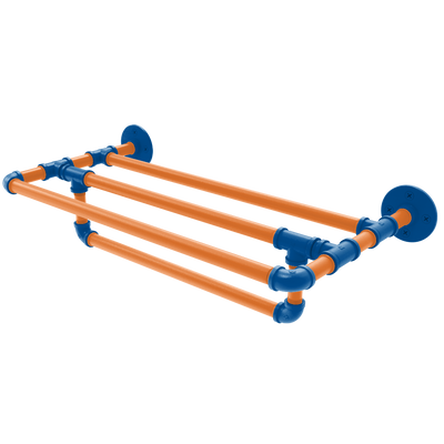 Slapshot Collection Wall Mounted Towel Shelf with Towel Bar New York Long Island Edition