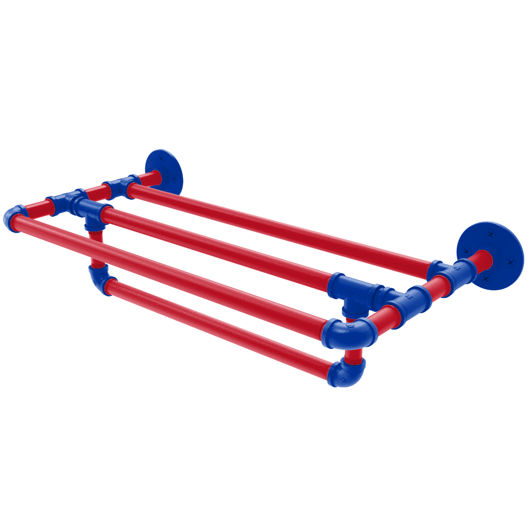 Slapshot Collection Wall Mounted Towel Shelf with Towel Bar New York Big Apple Edition