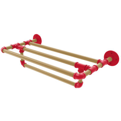 Slapshot Collection Wall Mounted Towel Shelf with Towel Bar Ottawa Edition