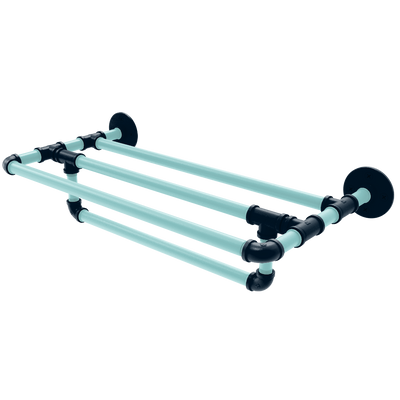 Slapshot Collection Wall Mounted Towel Shelf with Towel Bar Seattle Edition
