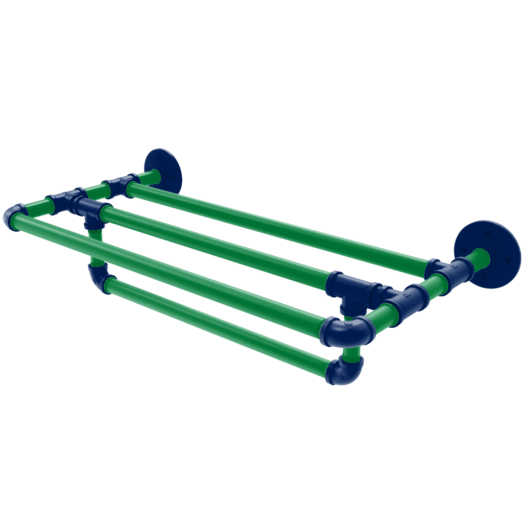 Slapshot Collection Wall Mounted Towel Shelf with Towel Bar Vancouver Edition