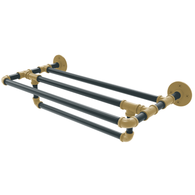 Slapshot Collection Wall Mounted Towel Shelf with Towel Bar Vegas Edition