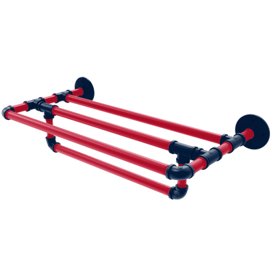 Slapshot Collection Wall Mounted Towel Shelf with Towel Bar Washington Edition