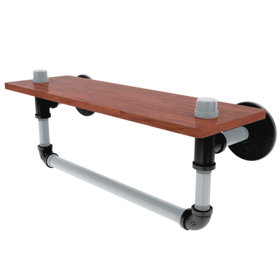 Slapshot Collection Wood Shelf with Towel Bar Los Angeles Edition