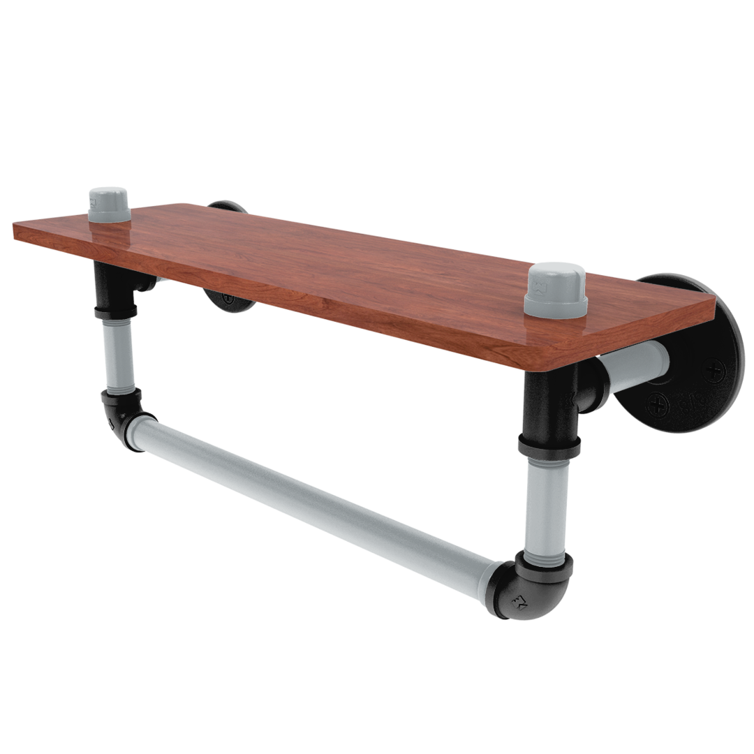 Slapshot Collection Wood Shelf with Towel Bar Los Angeles Edition