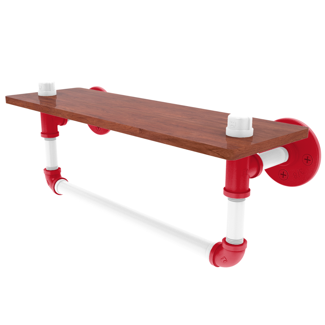 Slapshot Collection Wood Shelf with Towel Bar New Jersey Edition
