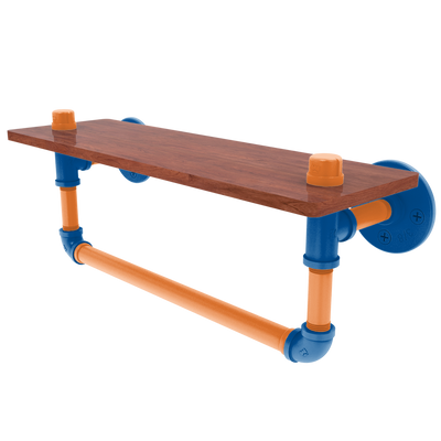 Slapshot Collection Wood Shelf with Towel Bar New York Long Island Edition