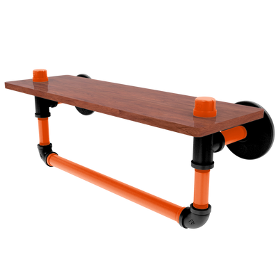 Slapshot Collection Wood Shelf with Towel Bar Philadelphia Edition