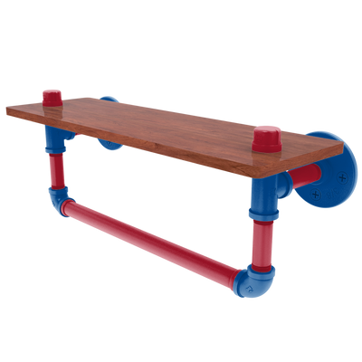 Slapshot Collection Wood Shelf with Towel Bar Winnipeg Edition