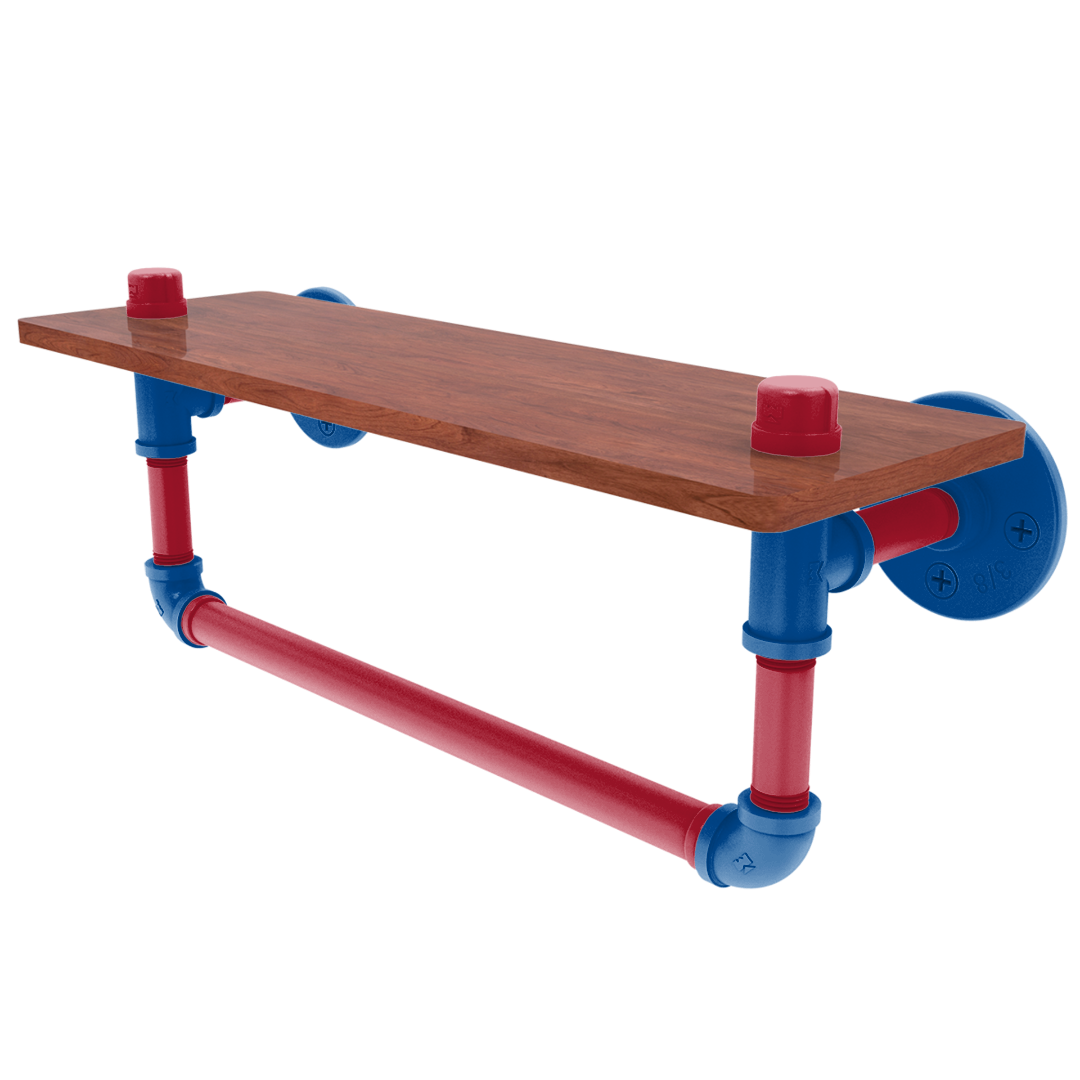 Slapshot Collection Wood Shelf with Towel Bar Winnipeg Edition