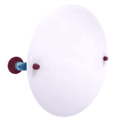 Slapshot Collection Frameless Round Wall Mounted Tilt Mirror Colorado Edition