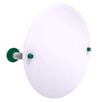Slapshot Collection Frameless Round Wall Mounted Tilt Mirror Dallas Edition