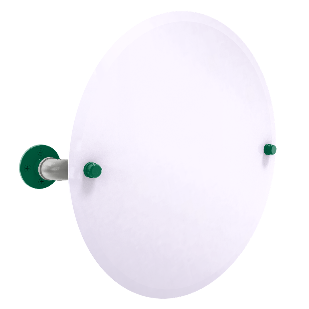 Slapshot Collection Frameless Round Wall Mounted Tilt Mirror Dallas Edition